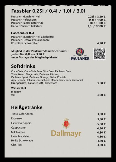 Speisekarte Seite 3